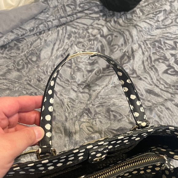 Kate spade polka dot handbag/shoulder strap accessory and matching wallet - Picture 7 of 10